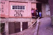 Children Standing In Front of The  Church in Tijuana Mexico.